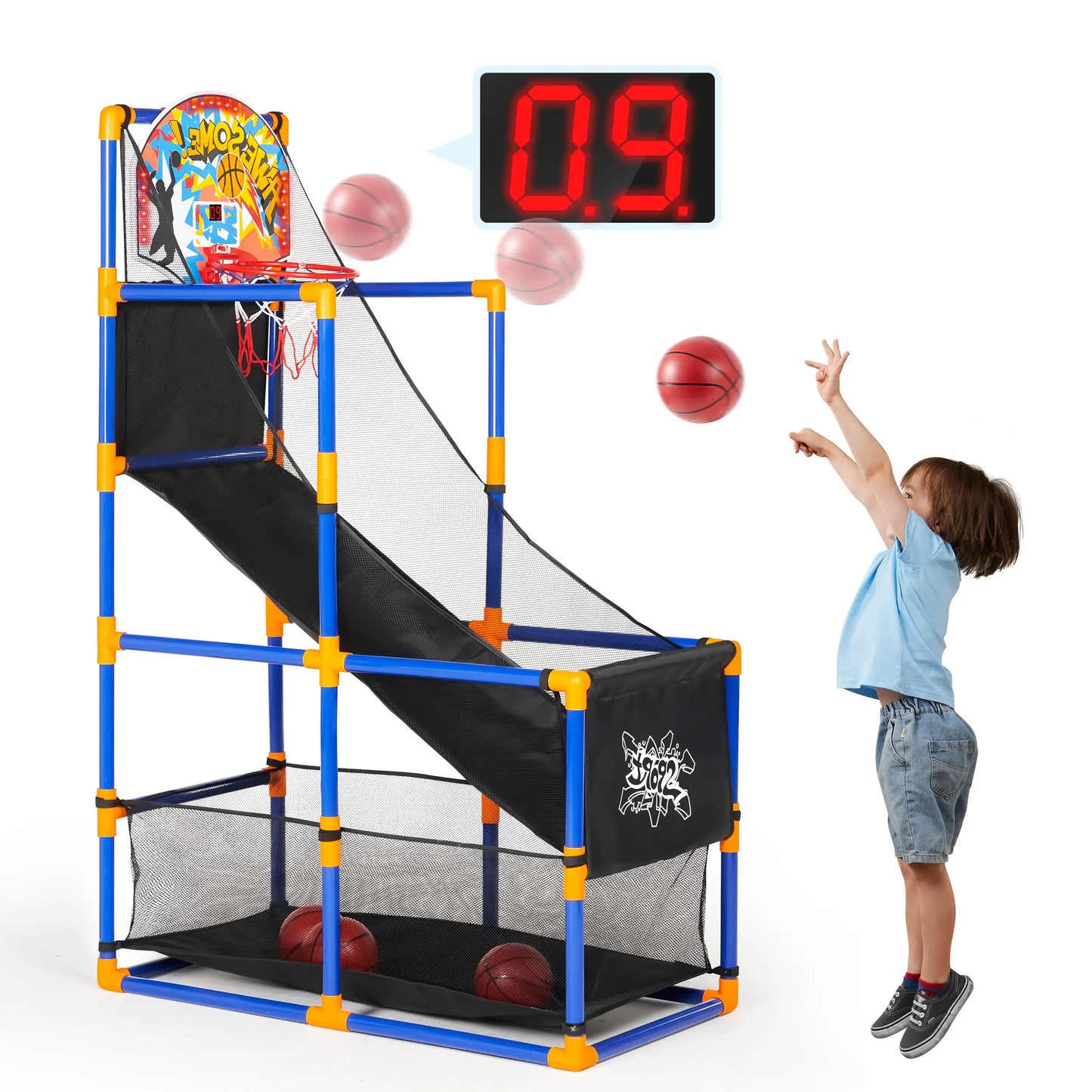 Joyfy LED Scoring Arcade Basketball Game With 4 Balls