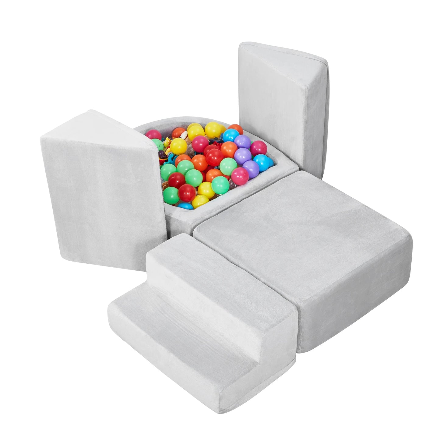 SucceBuy 5-Piece Foam Climbing Blocks Ball Pit Playset