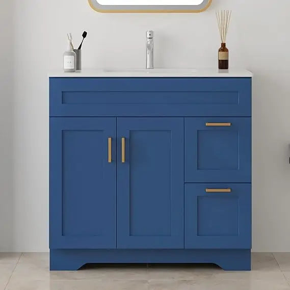 Modern Bathroom Vanity And Sink Combo Set Floor Standing Cabinet