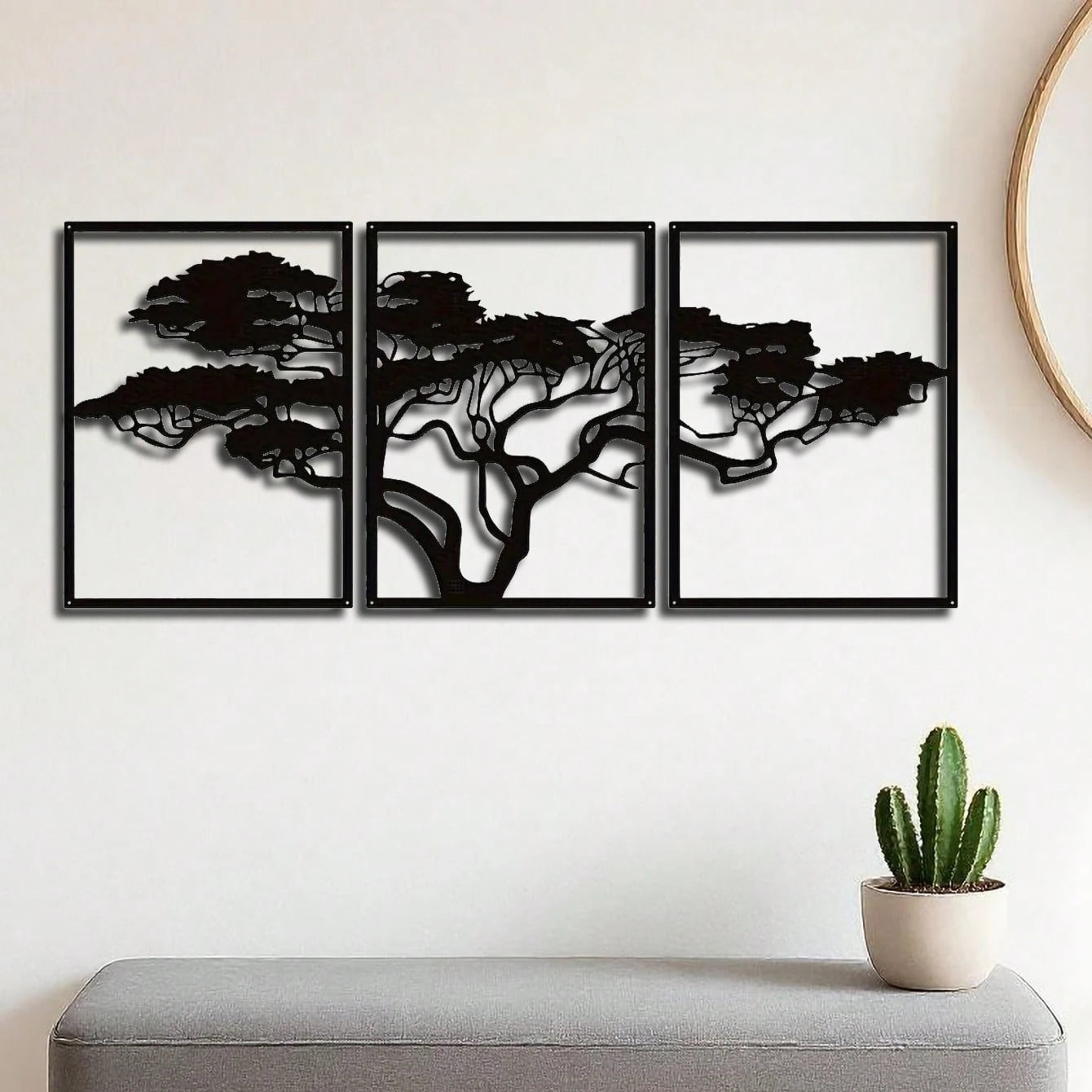 CIFBUY African Baobab Tree Metal Wall Art Tree of Life