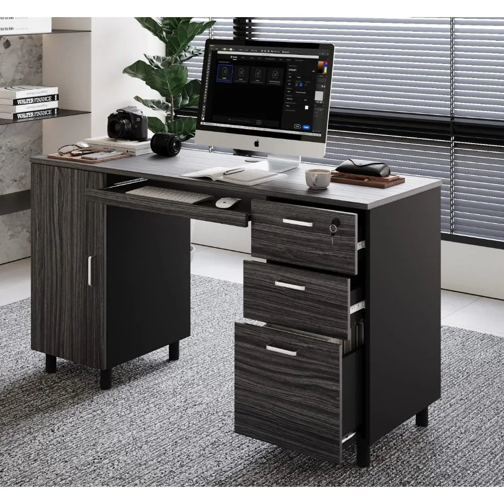 Chengwei Venice Computer Desk With Keyboard Tray Drawers
