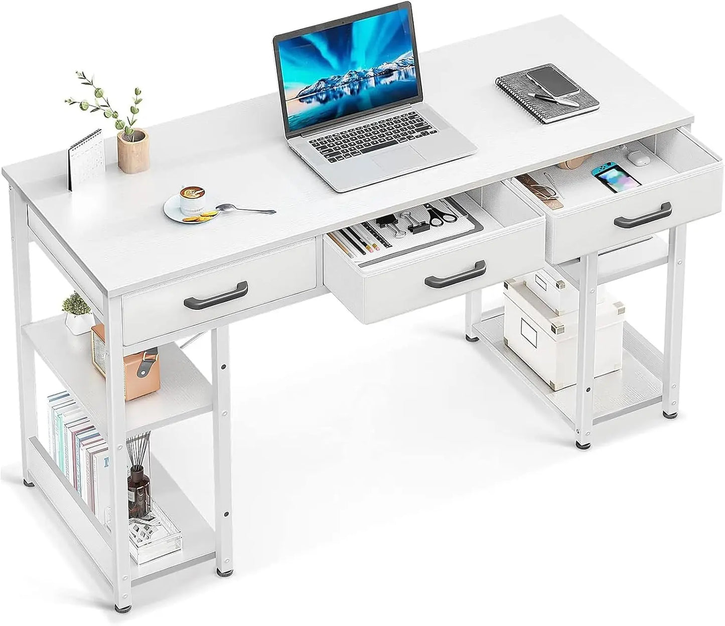 Zhuxiang Modern Office Computer Desk With Fabric Drawers