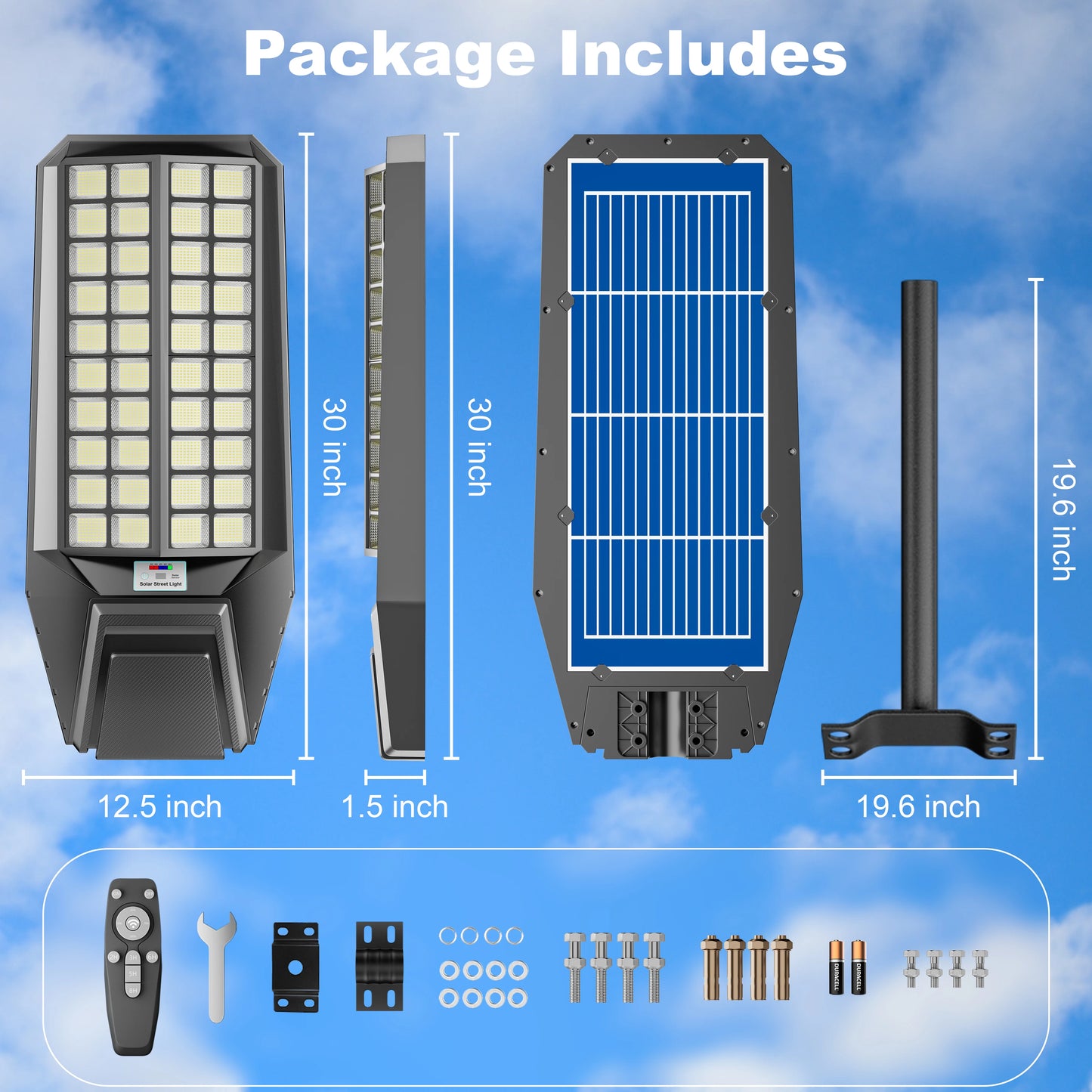 8000W Phenomenally HighEfficiency SolarPowered Street Light With Intelligent Motion IP65