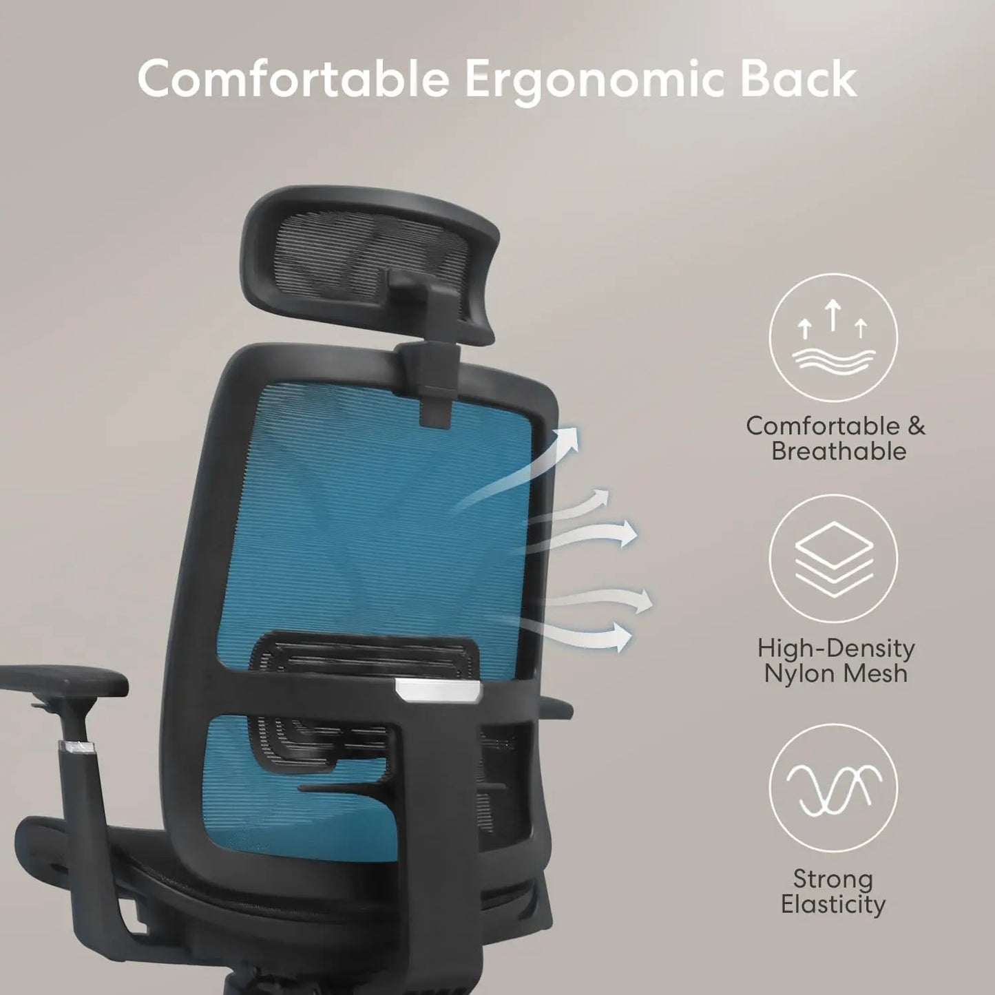 Ergonomics Mesh Lumbar Support Office Chair Flip Up Arms
