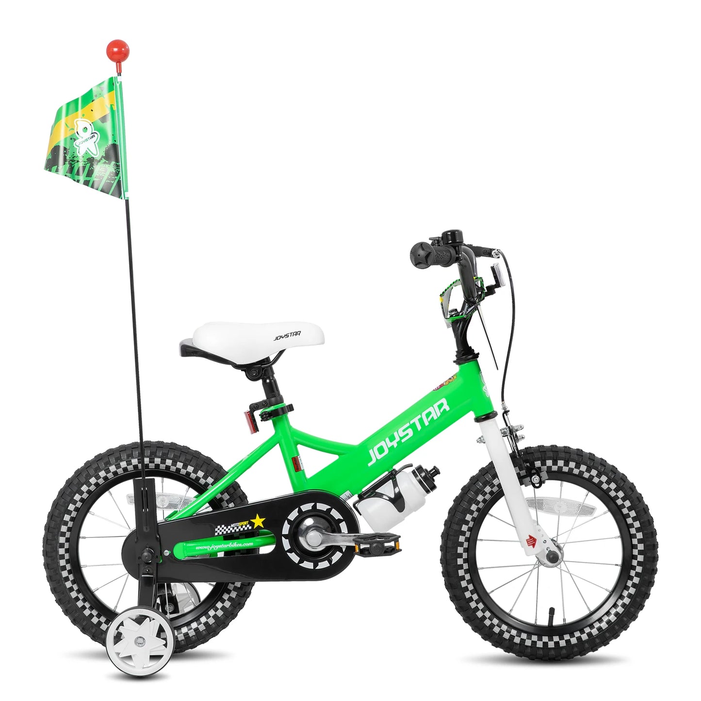 JOYSTAR Kids Bike for Ages 2-7 Years kids, 12 14 16 Inch Girls Bikes with Doll Seat & Streamers, Boys Bike with Flag & Plate