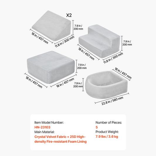 SucceBuy 5-Piece Foam Climbing Blocks Ball Pit Playset