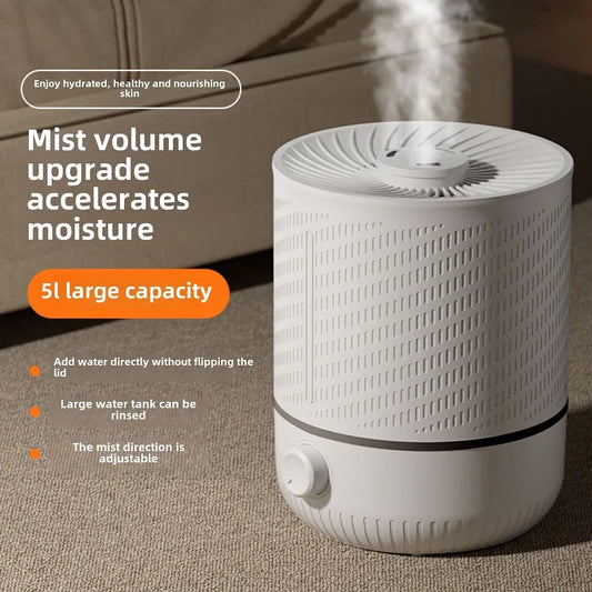 Ultrasonic Humidifier With Auto Shut Off Rotating Mist For Home