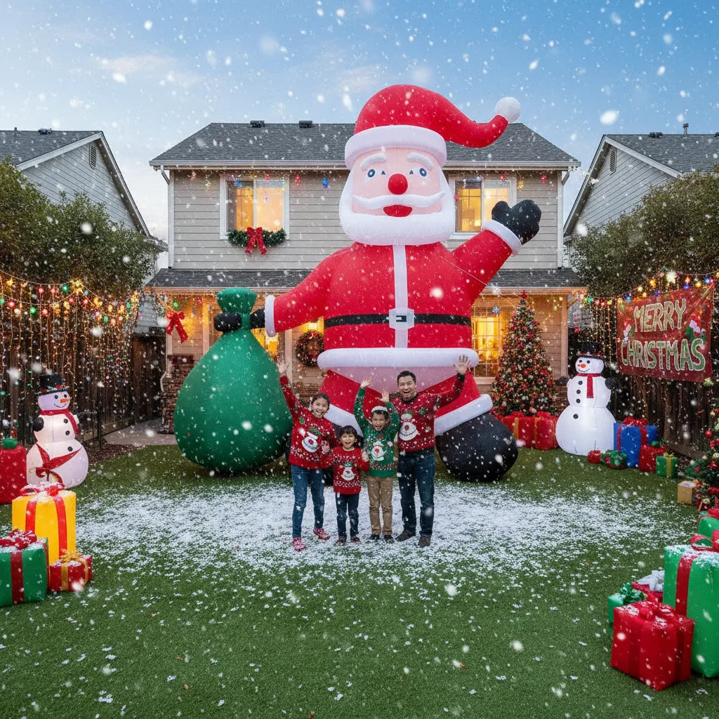 26ft Giant Inflatable Santa Claus Christmas Inflatable Outdoor Decoration For Party Xmas Decorations Inflatable With Accessories