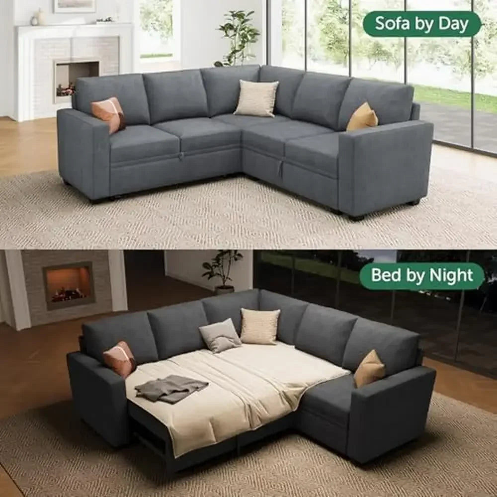 XMSJCN Modular Sleeper Sectional Sofa With Storage