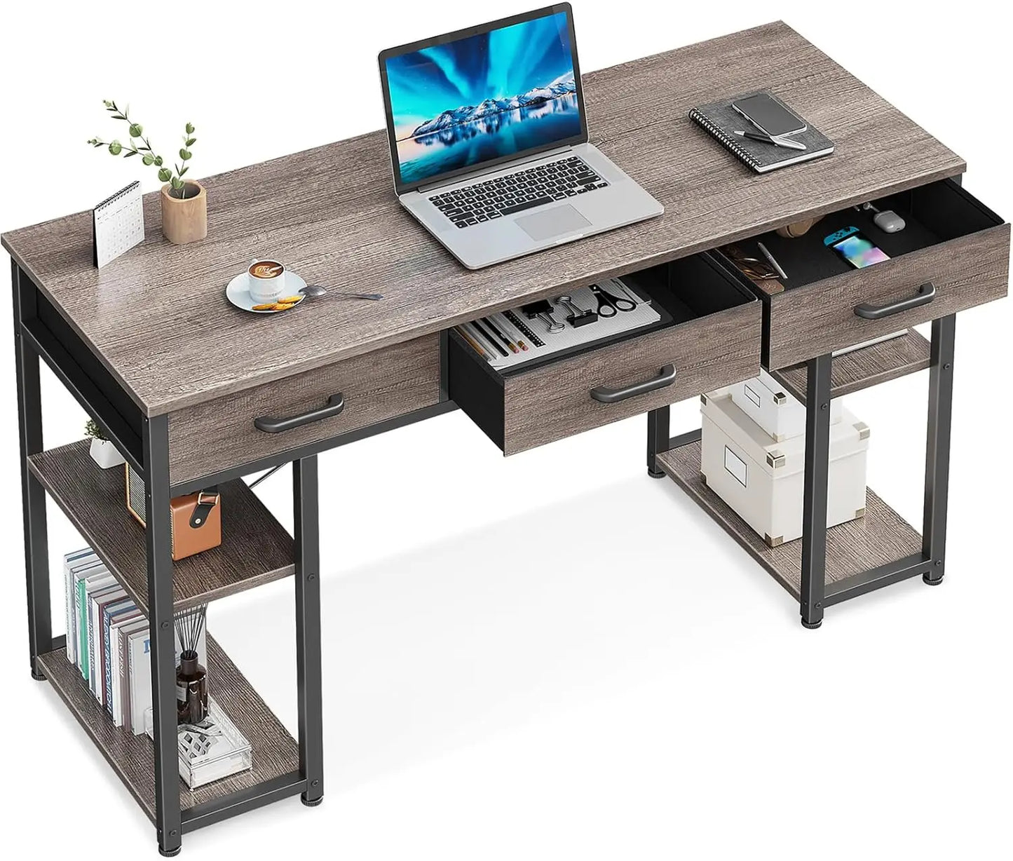 Zhuxiang Modern Office Computer Desk With Fabric Drawers