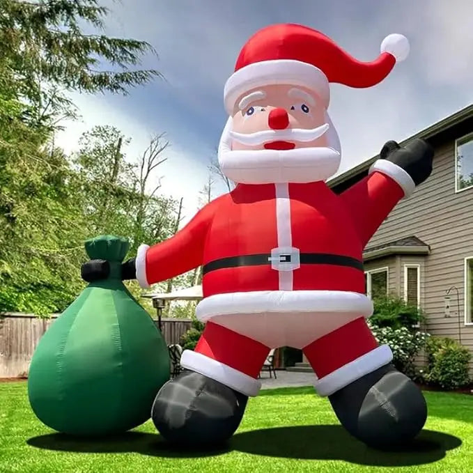 26ft Giant Inflatable Santa Claus Christmas Inflatable Outdoor Decoration For Party Xmas Decorations Inflatable With Accessories
