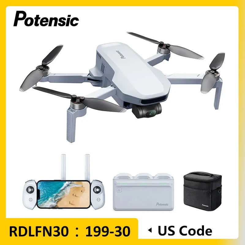 Potensic C0 Mini Drone With 3-Axis Gimbal GPS 6KM 4K