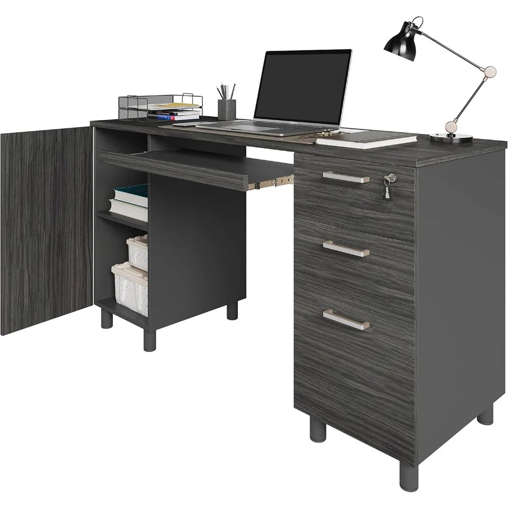 Chengwei Venice Computer Desk With Keyboard Tray Drawers