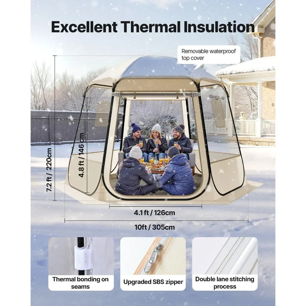 Sports Tent Instant Pop-Up Clear Bubble Weatherproof 4-8 Person