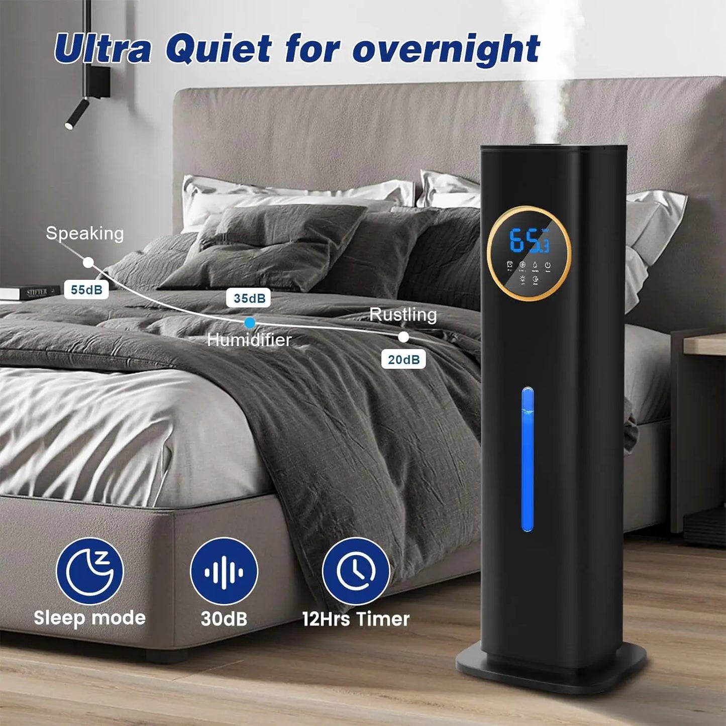 LISM Large Capacity Humidifier With Top Fill And Oil Diffuser