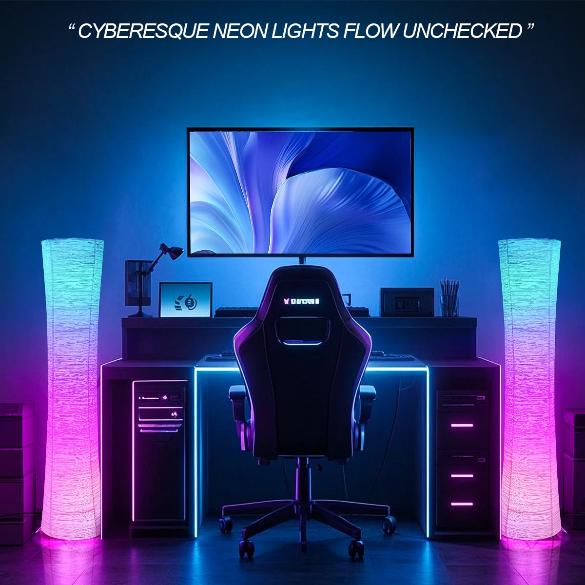 Hign-concerned Paper Lamp RGB LED Floor Lamp With Remote