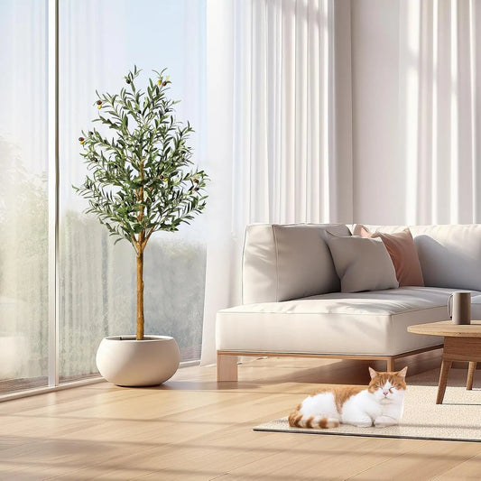 HiMIS Artificial Olive Tree In Pot For Home Bedroom Decor