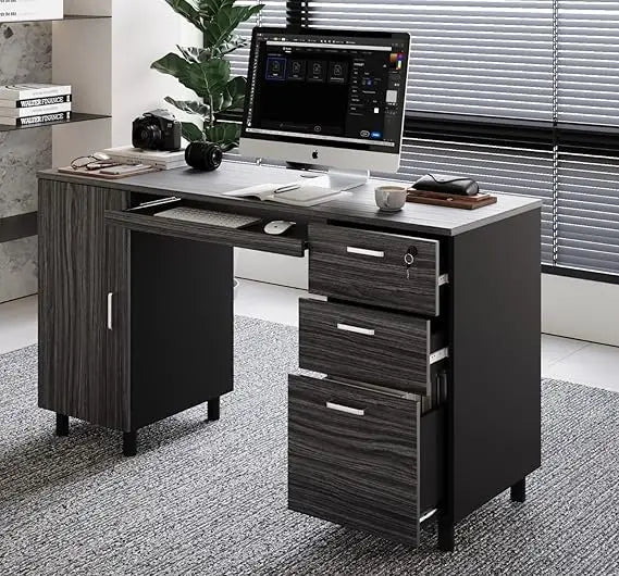 Chengwei Venice Computer Desk With Keyboard Tray Drawers