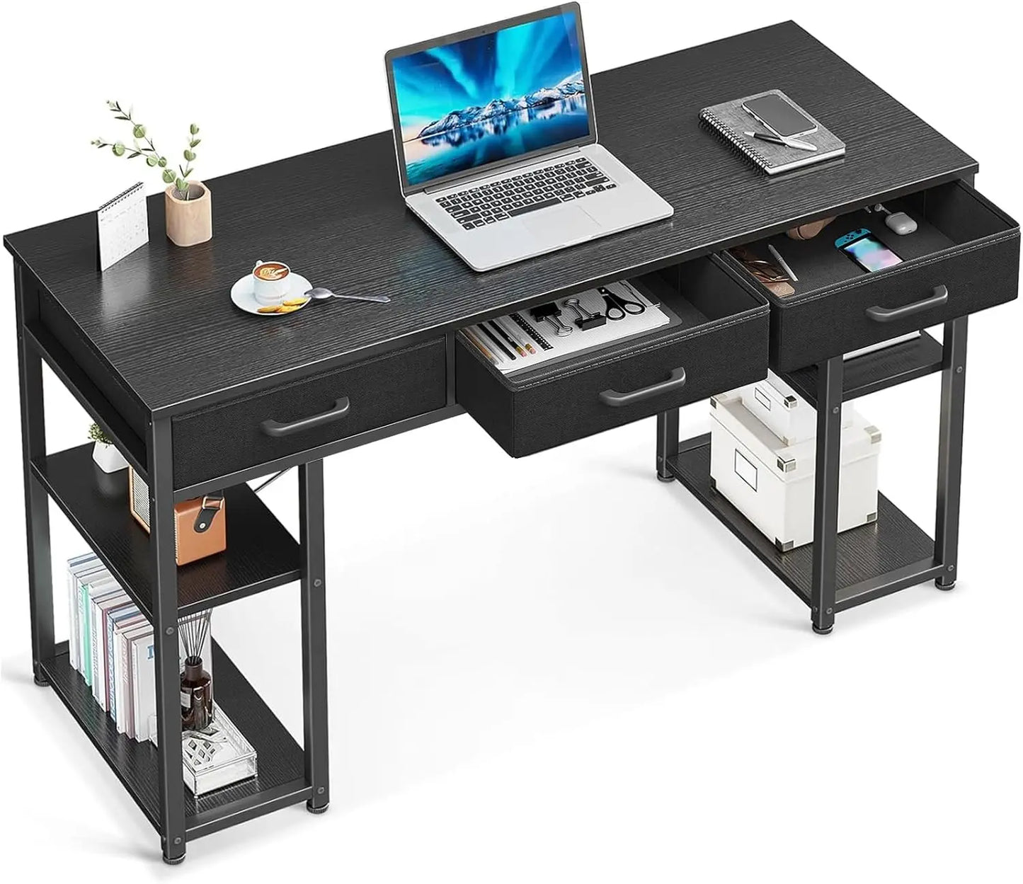 Zhuxiang Modern Office Computer Desk With Fabric Drawers