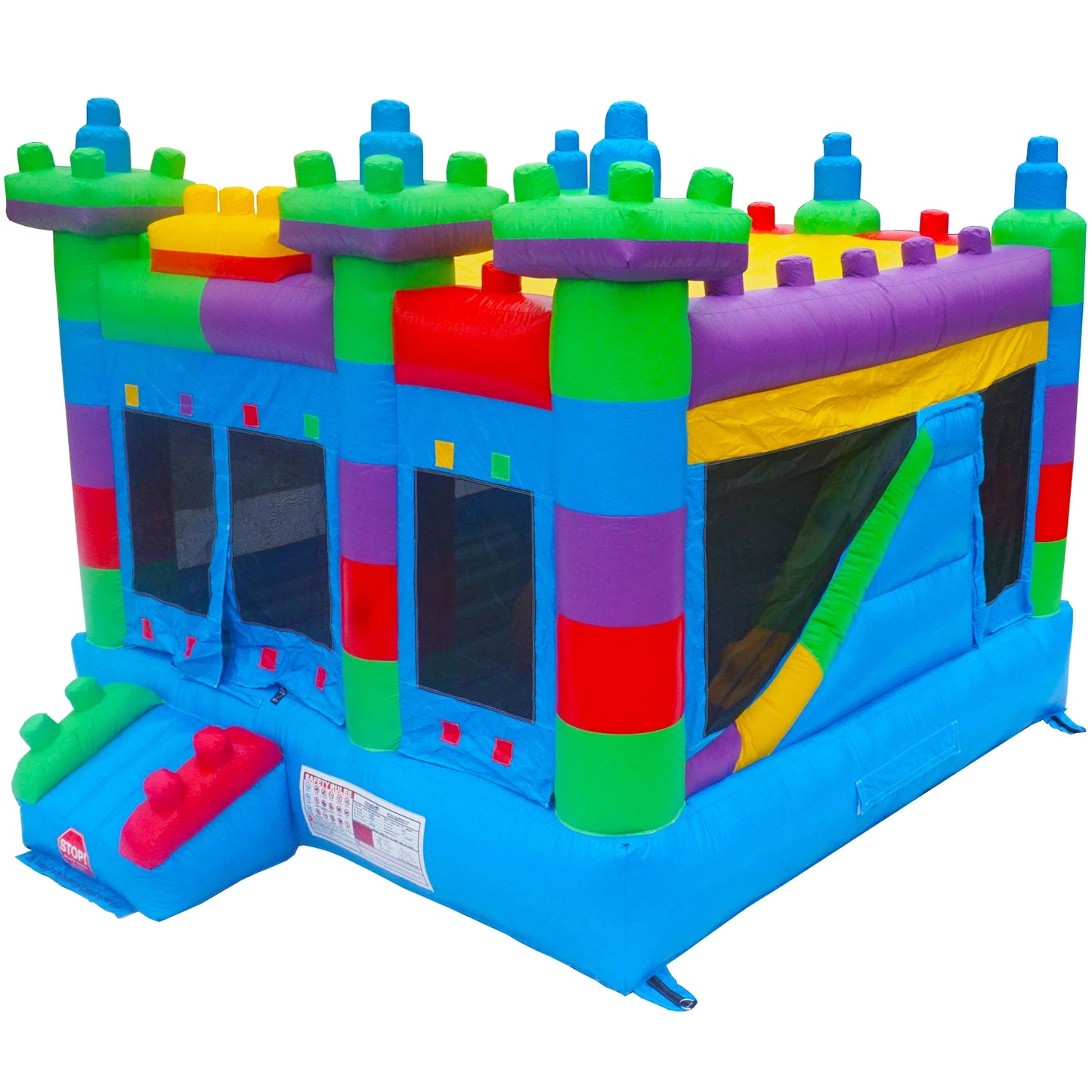 PVC Inflatable Bounce House for Big Kids,Large Jumping House with Built in Slide,Semi-commercial,Outdoor Backyard Birthday Party