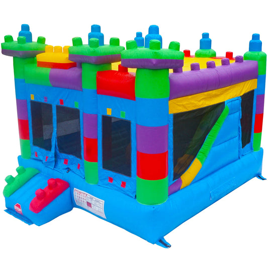 PVC Inflatable Bounce House for Big Kids,Large Jumping House with Built in Slide,Semi-commercial,Outdoor Backyard Birthday Party