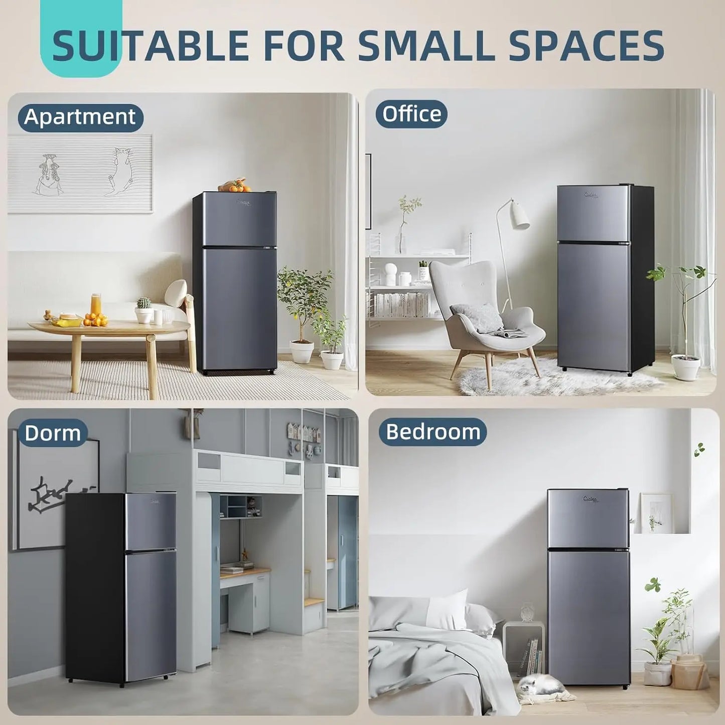 Krib Bling Double Door HighEfficiency Refrigerator Energy Efficient Large Capacity