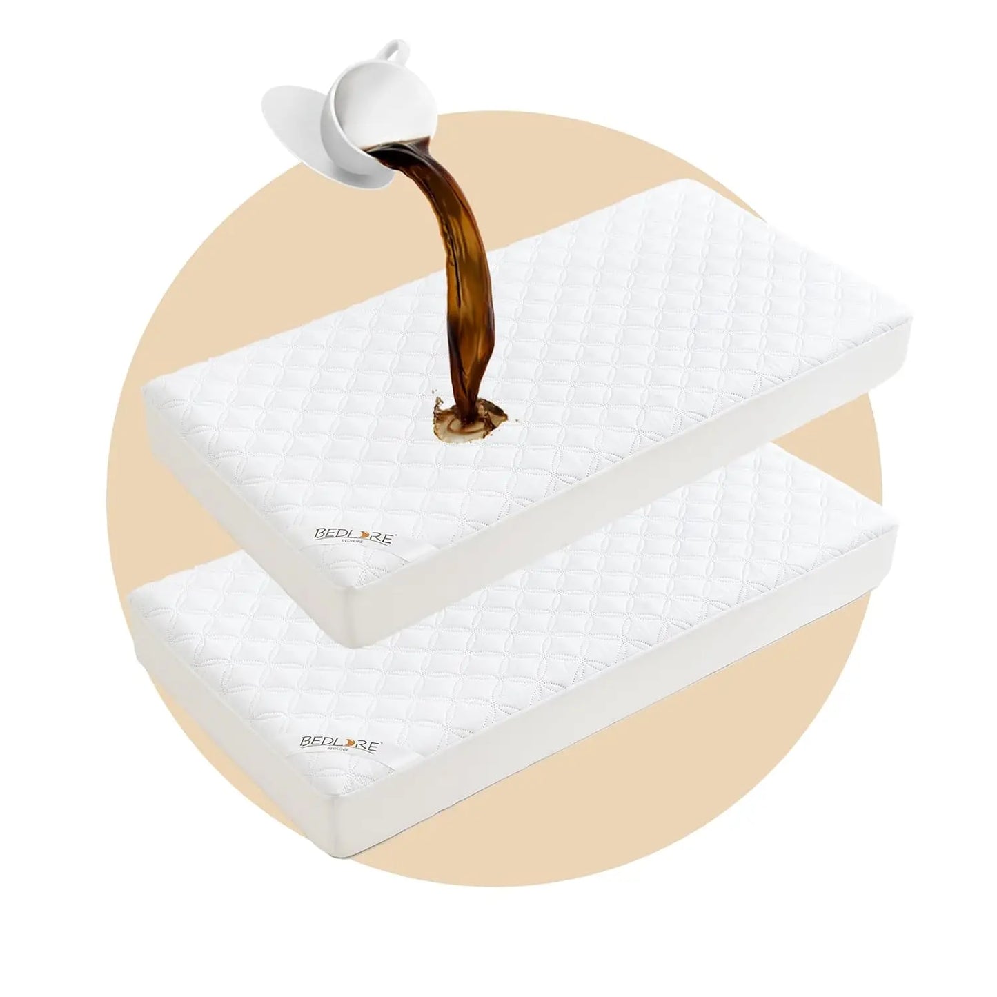 CN Guangdong Waterproof Crib Mattress Protector 2 Pack