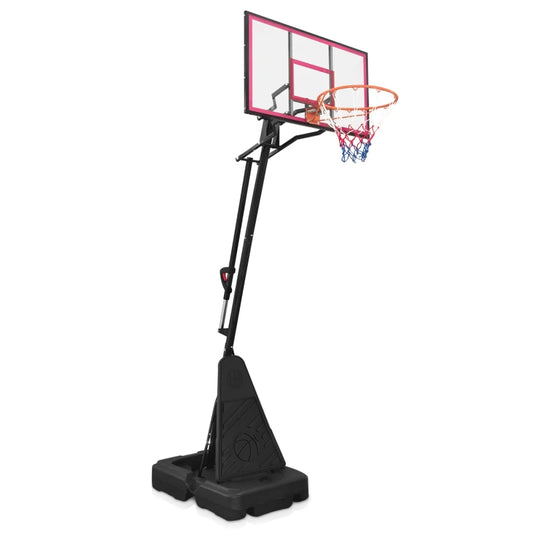 Portable Basketball Hoop for Youth Adults & Professional Match,Adjustable Height 8.04 ft to 10.01 ft,44 inch Backboard with Rebo