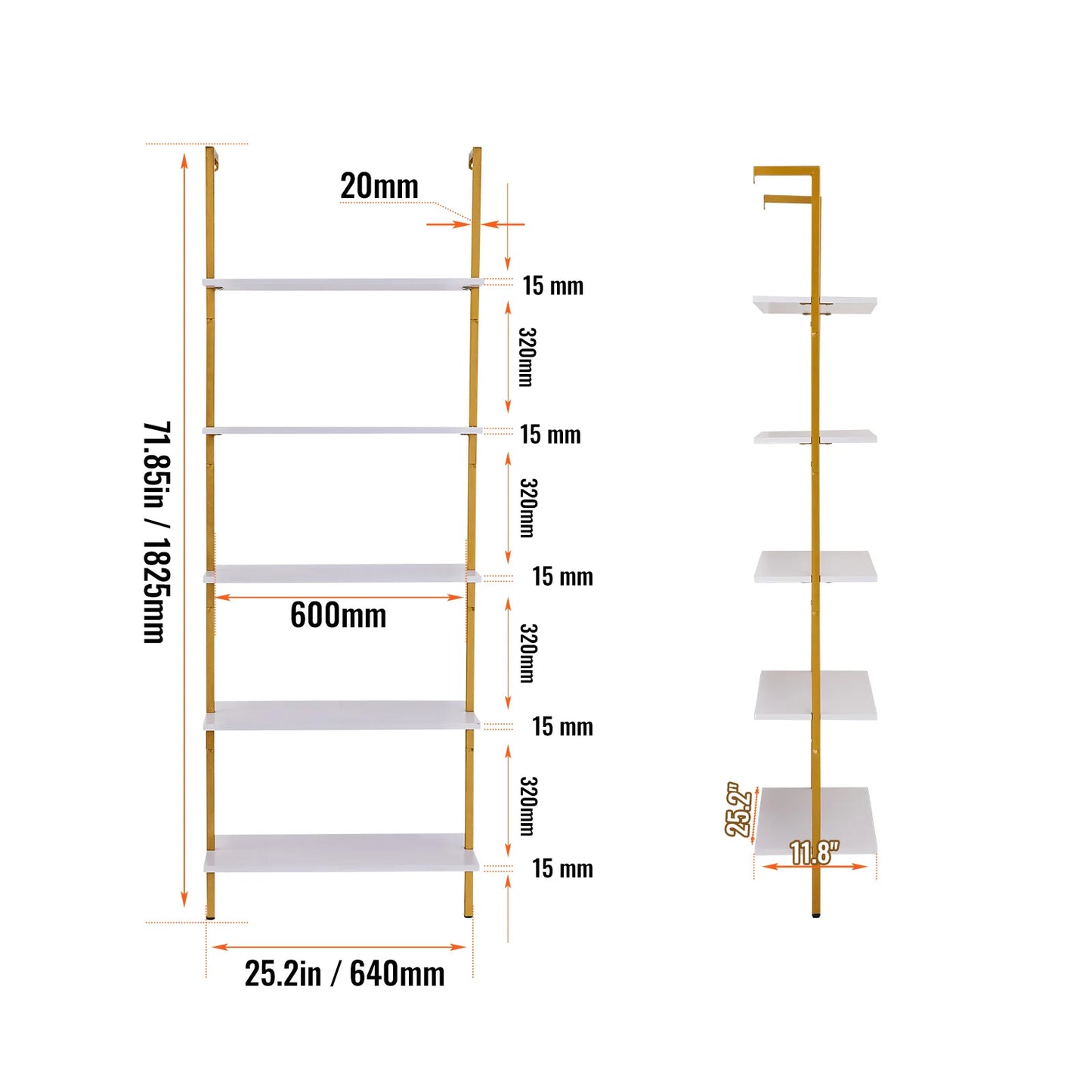SucceBuy Industrial Pipe Shelf Wall Mount Floating Rustic Wood Shelves Brackets