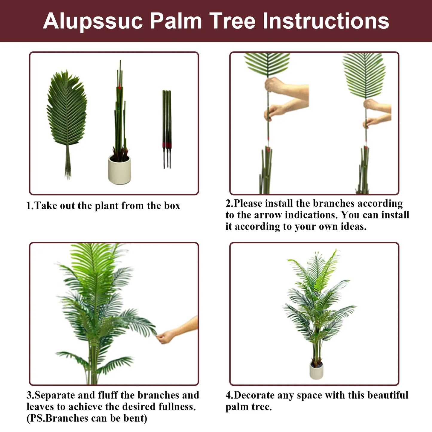 CN Zhejiang Areca Palm Silk Tree Multi Trunk Indoor Plant