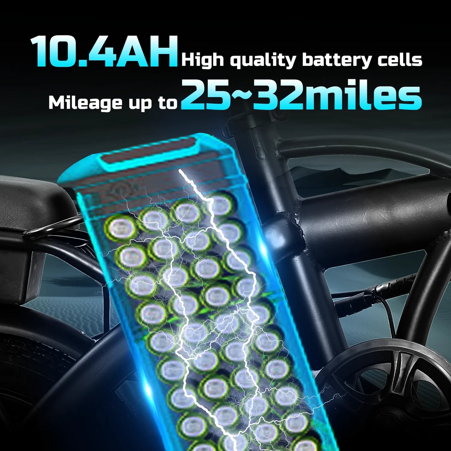 HEZZO Folding Ebike 48V 400W With Basket