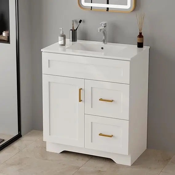 Modern Bathroom Vanity And Sink Combo Set Floor Standing Cabinet