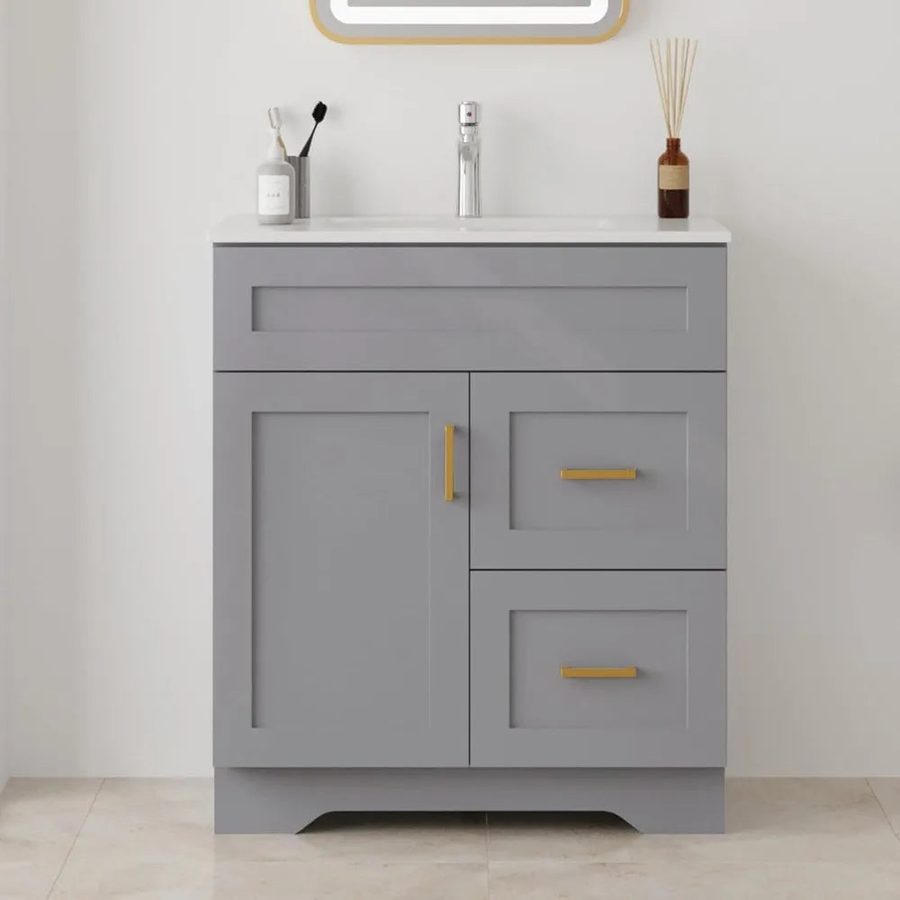 Modern Bathroom Vanity And Sink Combo Set Floor Standing Cabinet