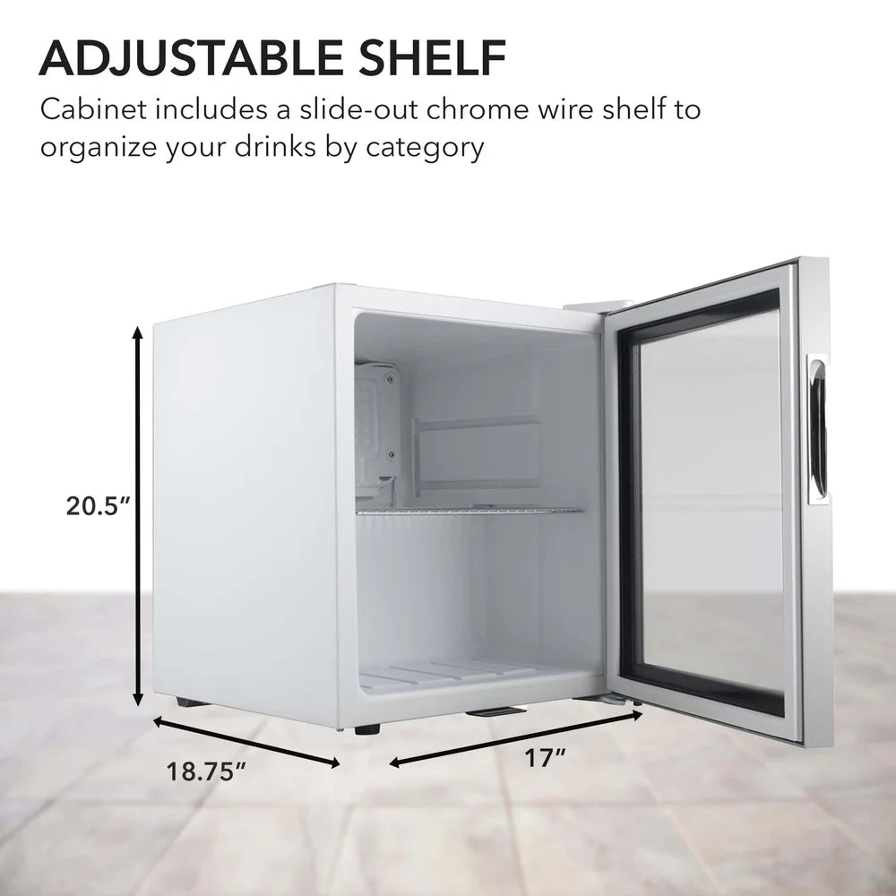 XMSJ Stainless Steel Beverage Refrigerator With Locking Door