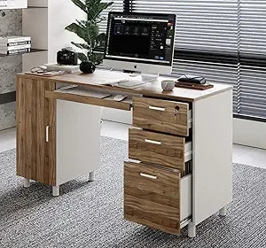 Chengwei Venice Computer Desk With Keyboard Tray Drawers