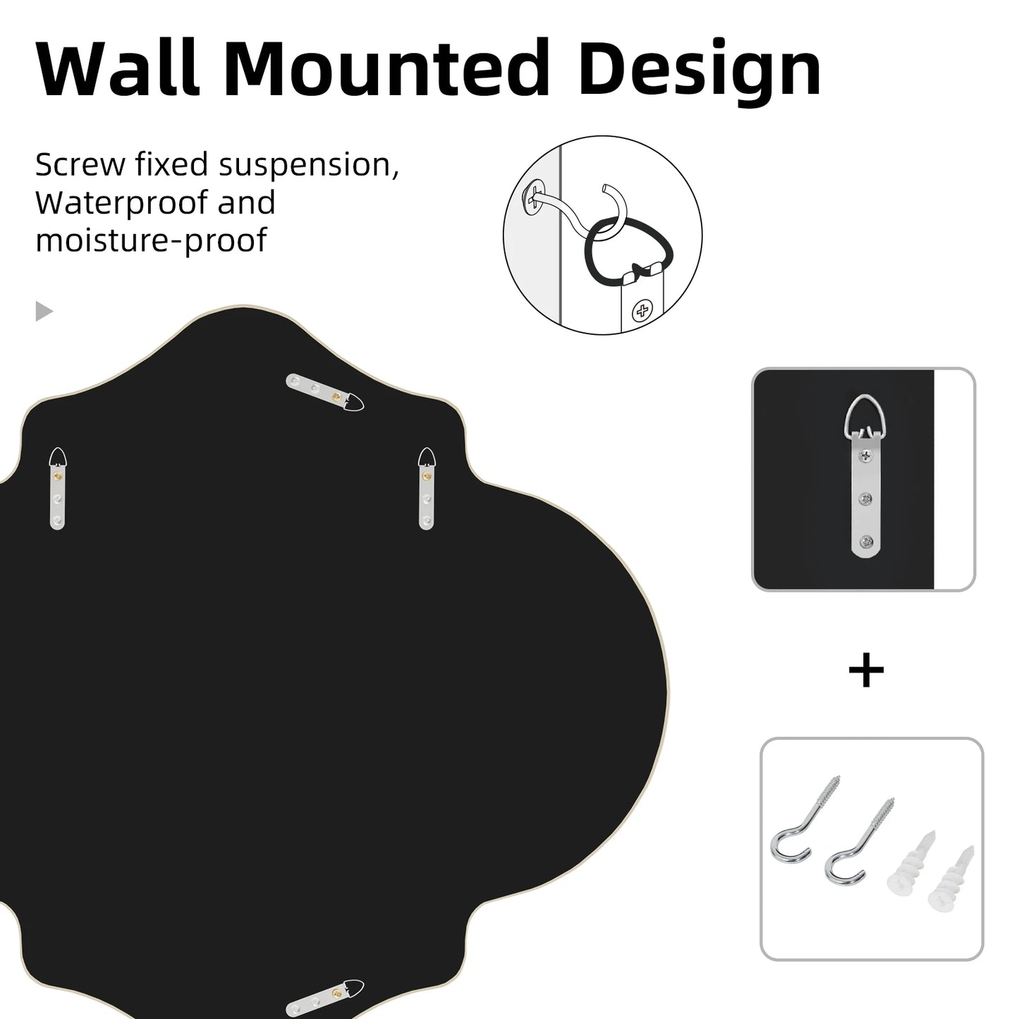 Hign-concerned Wall Mirror Glass Frame Accent For Living Room