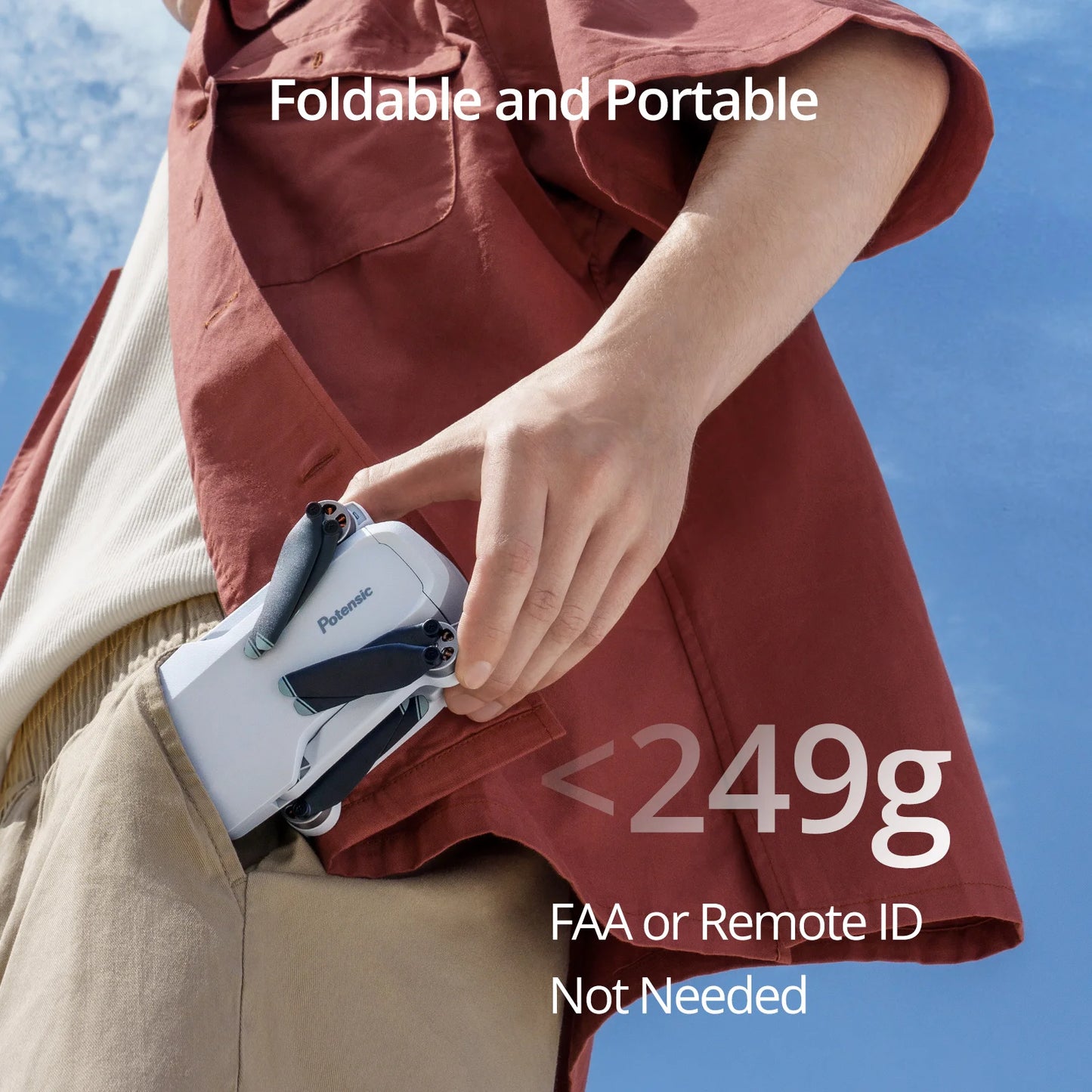 Potensic C0 Mini Drone With 3-Axis Gimbal GPS 6KM 4K