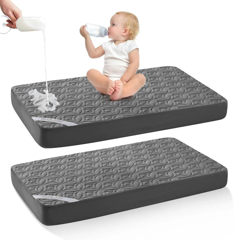 CN Guangdong Waterproof Crib Mattress Protector 2 Pack