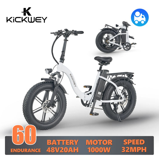 Kickwey L20 Foldable Electric Bike With Removable Battery