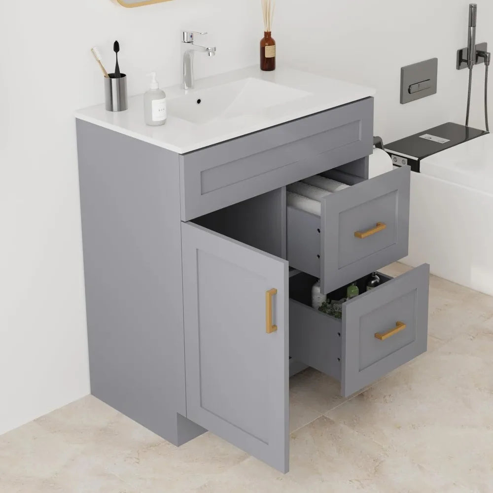 Modern Bathroom Vanity And Sink Combo Set Floor Standing Cabinet
