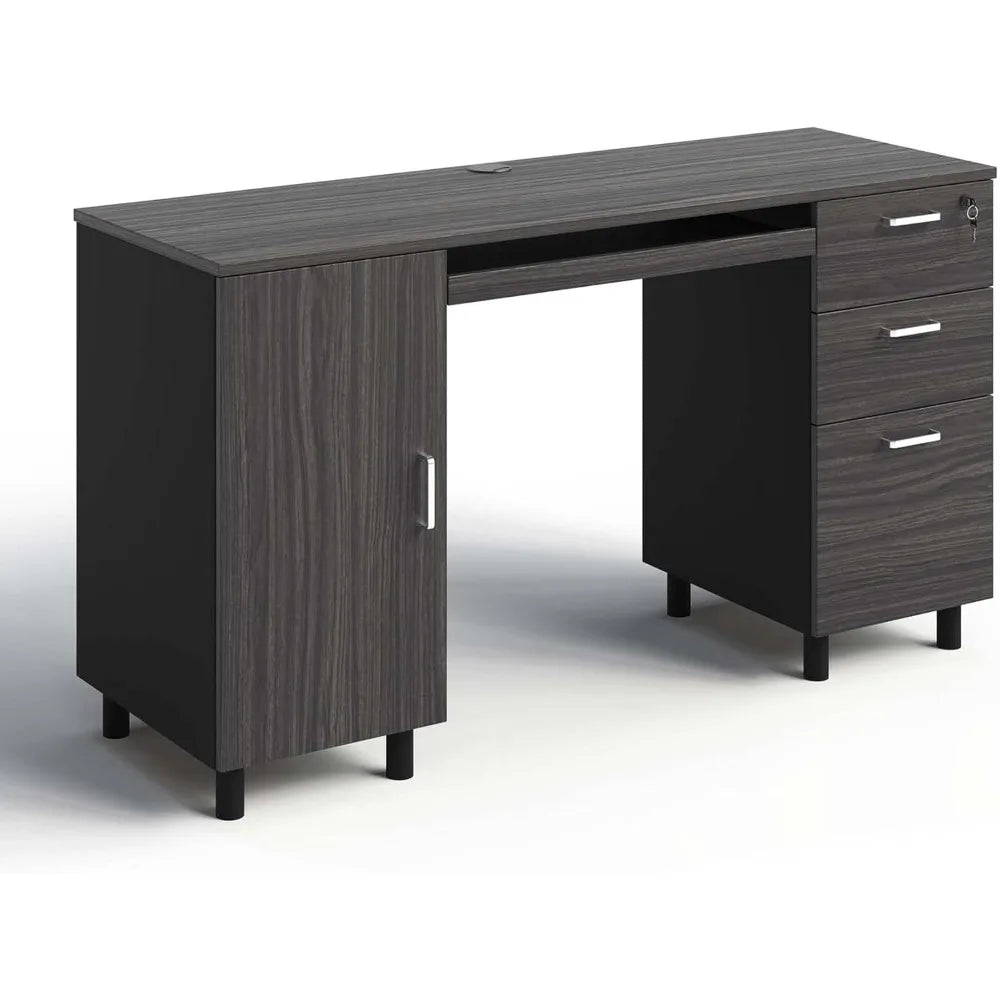 Chengwei Venice Computer Desk With Keyboard Tray Drawers