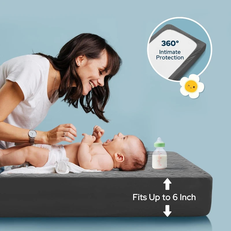 CN Guangdong Waterproof Crib Mattress Protector 2 Pack