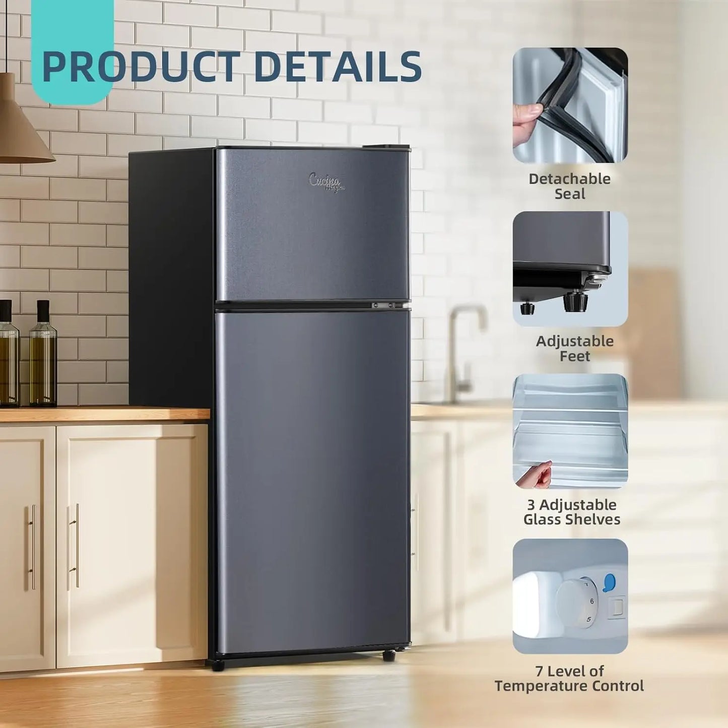 Krib Bling Double Door HighEfficiency Refrigerator Energy Efficient Large Capacity