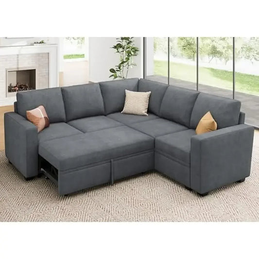 XMSJCN Modular Sleeper Sectional Sofa With Storage