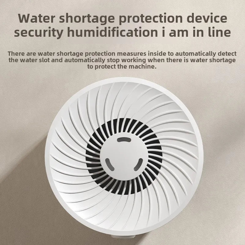 Ultrasonic Humidifier With Auto Shut Off Rotating Mist For Home