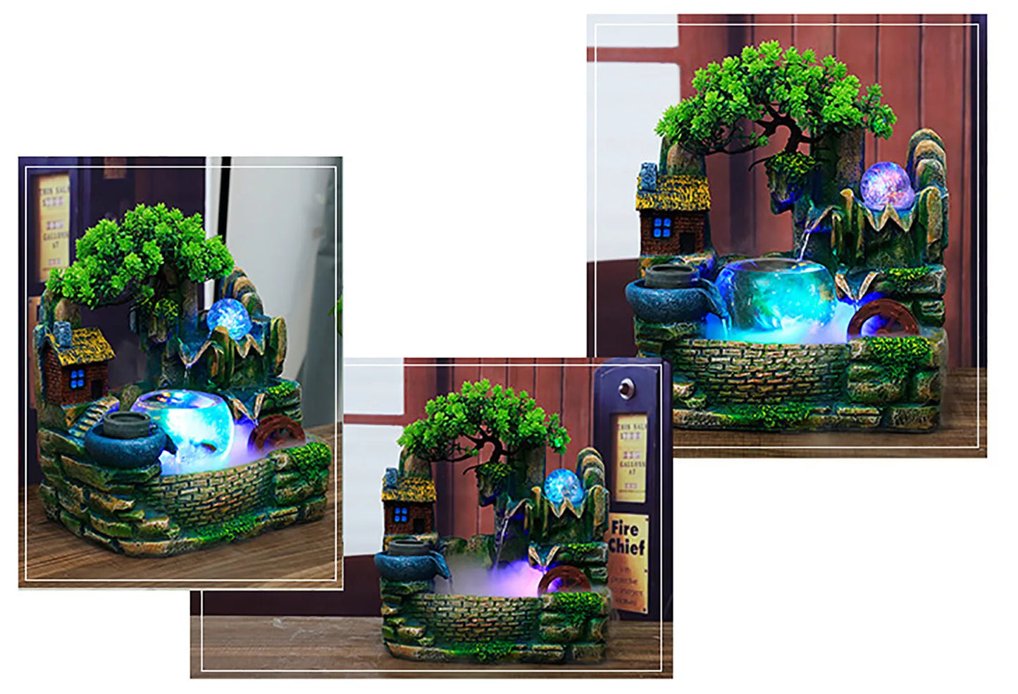 Hign-concerned Desktop Fountain Waterfall Indoor Decor Ornament