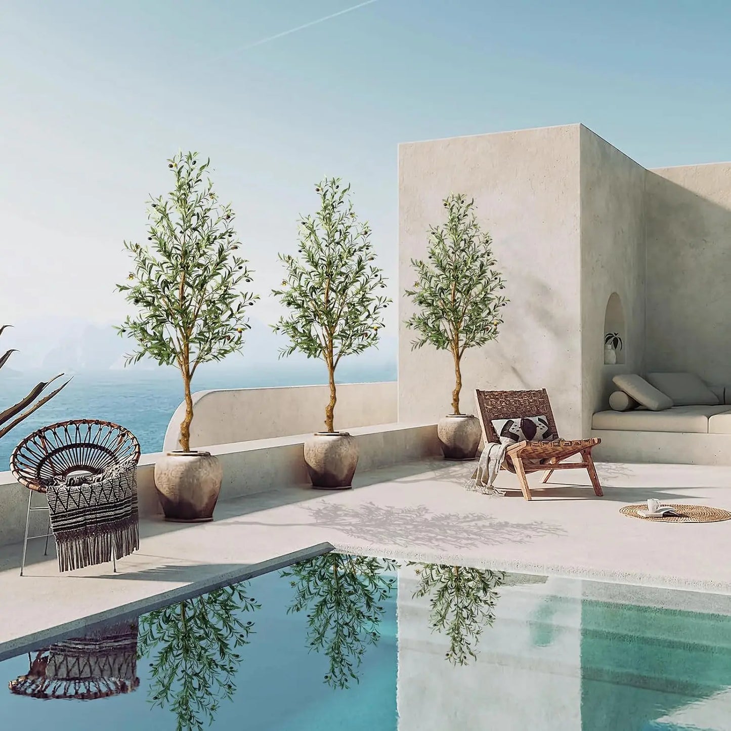 HiMIS Artificial Olive Tree In Pot For Home Bedroom Decor