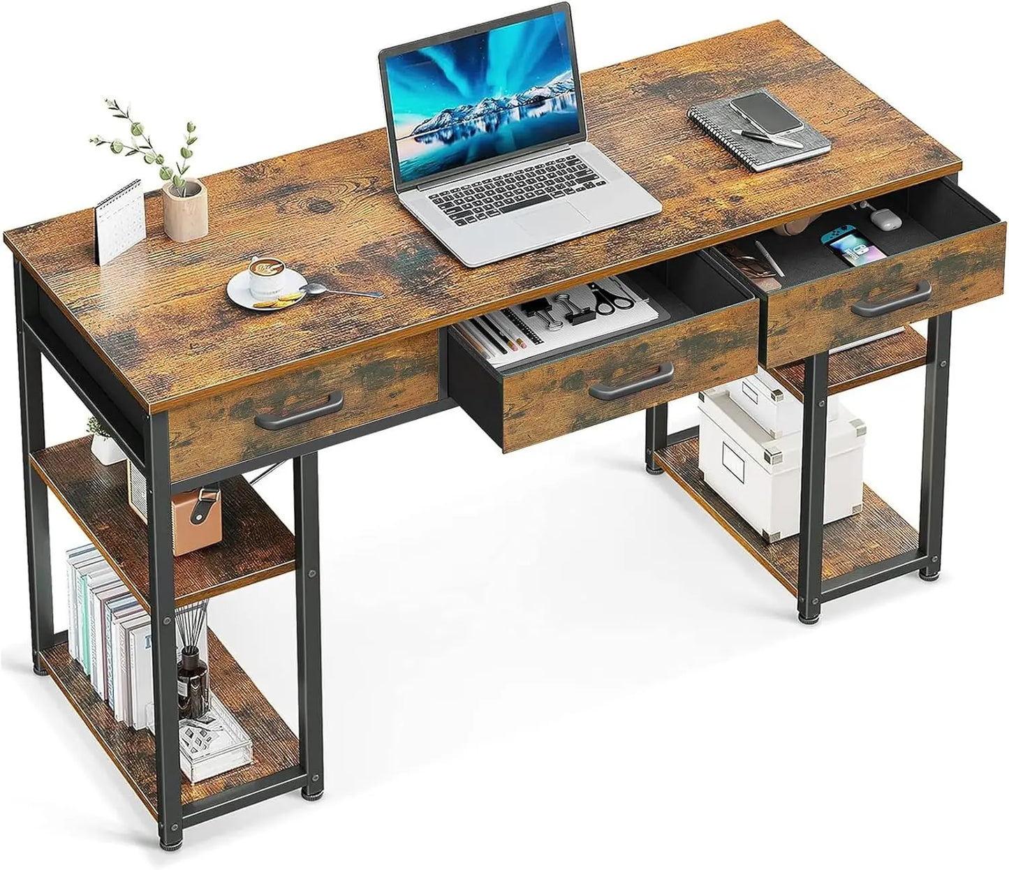 Zhuxiang Modern Office Computer Desk With Fabric Drawers